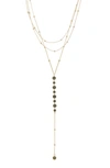 Ettika Triple Layer Y-necklace In Black