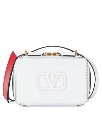Valentino Garavani Vsling Leather Cross-body Bag In White