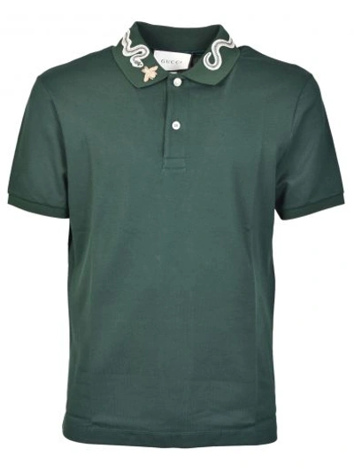 Gucci Green Embroidered Polo Shirt – Savonches