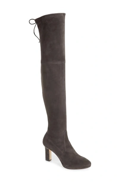 Stuart Weitzman Women's Ledyland Over-the-knee Boots In Slate Suede