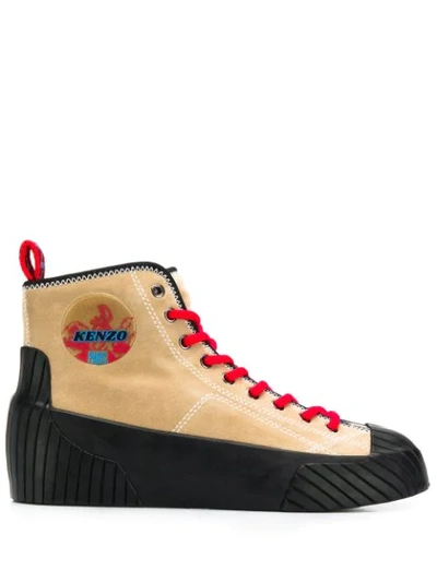 Kenzo Volkano High-top Trainers In Brown