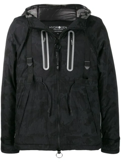 Hydrogen Worker Camouflage Padded Jacket In Black