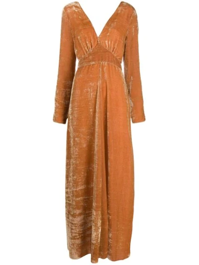 Forte Forte Velvet Maxi Dress In Neutrals