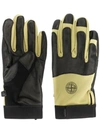 Stone Island Stitched Panel Gloves In Black
