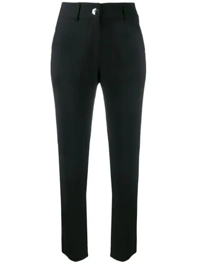 Philipp Plein Crystal Cropped Trousers In Black