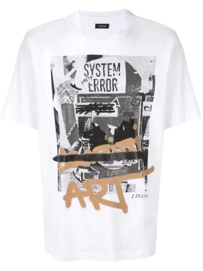 Ermenegildo Zegna Graphic Print T-shirt In White