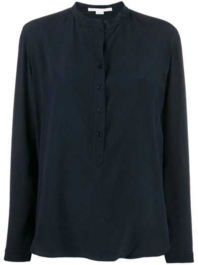 Stella Mccartney Eva Silk Shirt In Blue