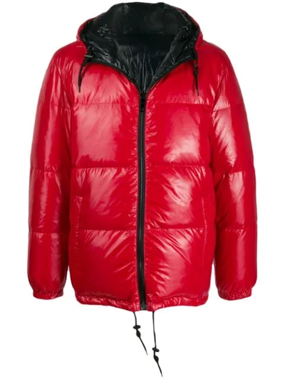 Tommy Hilfiger Hooded Padded Jacket In Red
