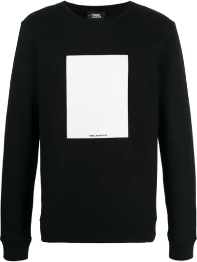 Karl Lagerfeld K/ikonik Patch Sweatshirt In Black