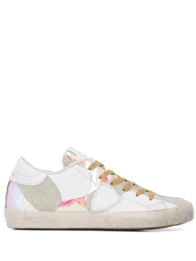 Philippe Model Paris Camou Reflex Iridescent Sneakers In White