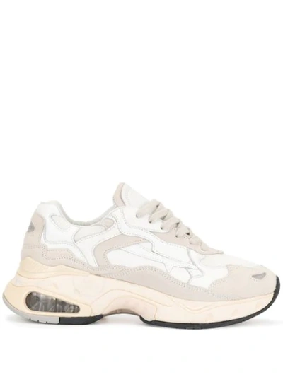 Premiata Chunky Sole Trainers In White