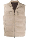 Al Duca D'aosta Padded Gilet In Beige