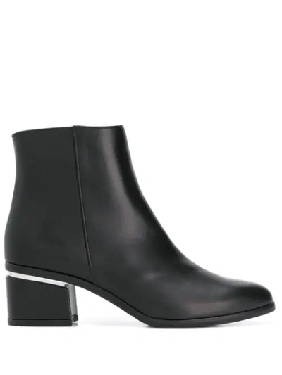Albano Block-heel Ankle Boots In Black