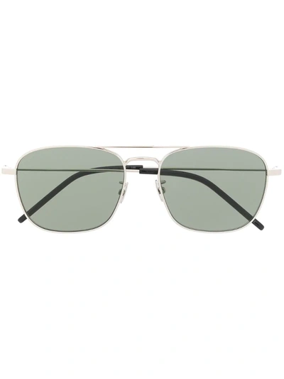 Saint Laurent Sl309 Aviator-style Sunglasses In Silver