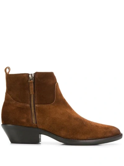 The Seller Panelled Ankle Boots In Brown