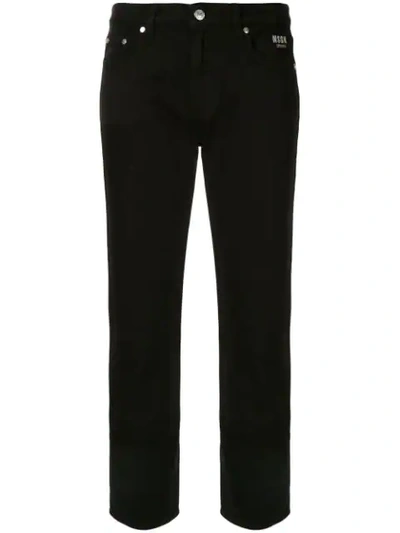 Msgm Slim Fit Trousers In Black