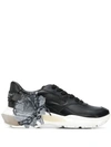Valentino Garavani X Undercover  Chain Rose Print Sneakers In Black