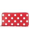 Comme Des Garçons Polka Dot Pattern Wallet In Red