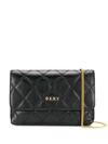 Dkny Sofia Quilted Crossbody Bag In Black