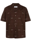 Ambush Logo Open Collar Shirt In Brown