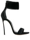 Casadei Ankle Strap Stiletto Sandals In Black