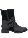 Ugg Buckle Detail Boots In Black