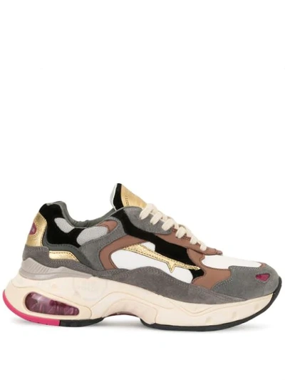 Premiata Chunky Sole Trainers In Multicolour