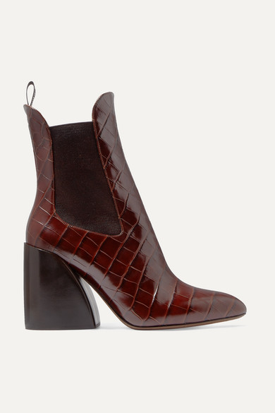 chelsea boots crocodile