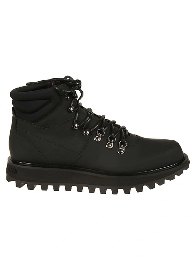 Dolce & Gabbana Ridge Sole Lace-up Shoes In Black