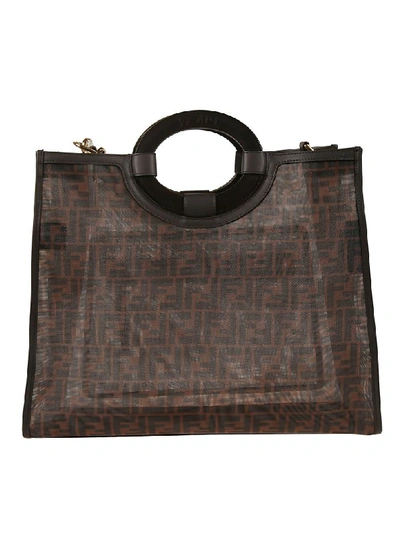 Fendi Runaway Regular Shoppers Bag In Brown