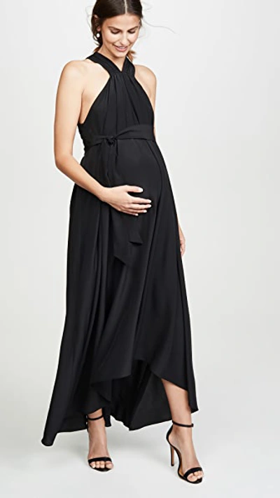 Hatch The Fete Maternity Gown In Black