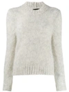 Isabel Marant Chunky Knit Jumper In Grey