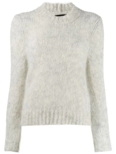 Isabel Marant Chunky Knit Jumper In Grey