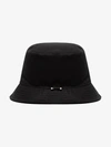 Neil Barrett Canvas Bucket Hat W/ Piercing In Black