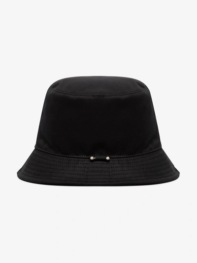 Neil Barrett Canvas Bucket Hat W/ Piercing In Black