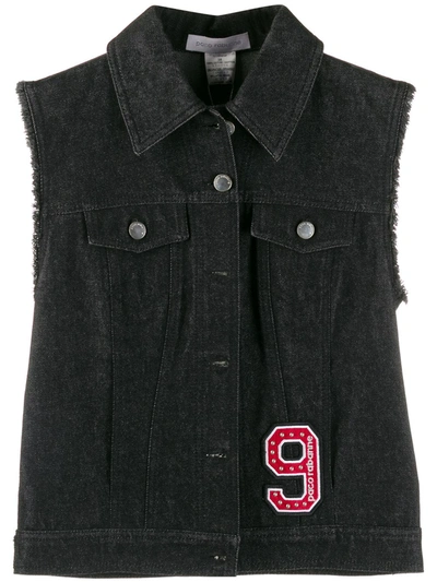 Pre-owned Paco Rabanne Denim Gilet Circa 2000 In Black