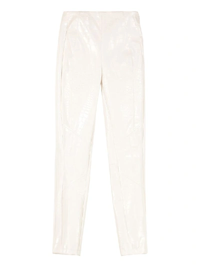 Pinko Gradino 3 Crocodile Print Leggings In White