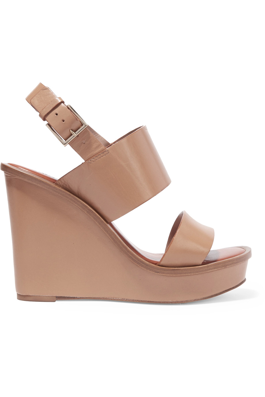 Tory Burch Lexington Leather Wedge Sandals | ModeSens