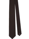 Prada Satin Pointed-tip Tie In Brown