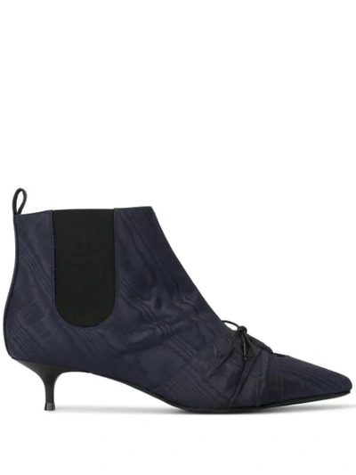 Rosie Assoulin Cut Out Ankle Boots In Blue