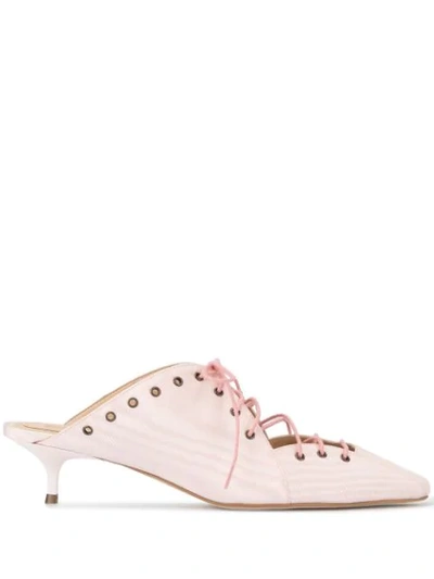 Rosie Assoulin Reinvented Spectator 35 Lace-up Mules In Pink