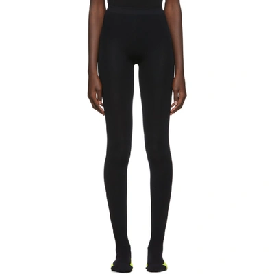 Issey Miyake Black Cubic Tights In 17 Blackhue