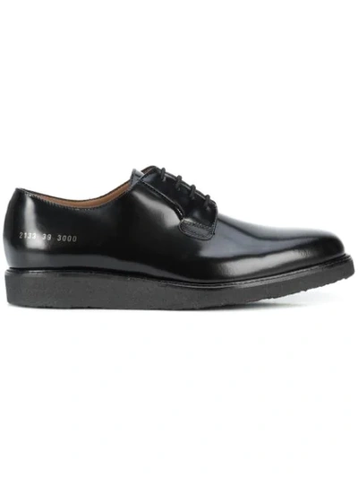 Common Projects Derby Laced Up Shoes In Black