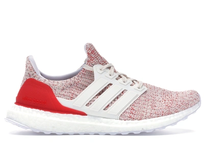 Pre-owned Adidas Originals Adidas Ultra Boost 4.0 Chalk White Active Red (women's) In Chalk White/chalk White/active Red