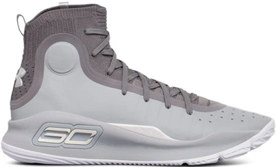 Pre-owned Under Armour  Curry 4 Overcast Grey In Overcast Grey/graphite-white
