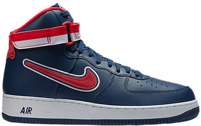 Pre-owned Nike  Air Force 1 High Sport Nba Midnight Navy University Red In Midnight Navy/university Red-white