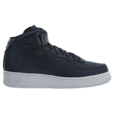 Pre-owned Nike  Air Force 1 Mid 07 Obsidian Obsidian-white In Obsidian/obsidian-white
