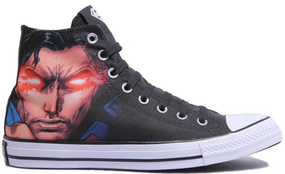 Pre-owned Converse Chuck Taylor All Star Hi Dc Comics Superman (women's) In Black/multi-white