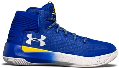 Pre-owned Under Armour  Curry 3zero Warriors Away In Team Royal/white-yellow