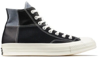 Pre-owned Converse  Chuck Taylor All-star 70s Hi Mixed Material Black Grey In Black/cool Grey-egret
